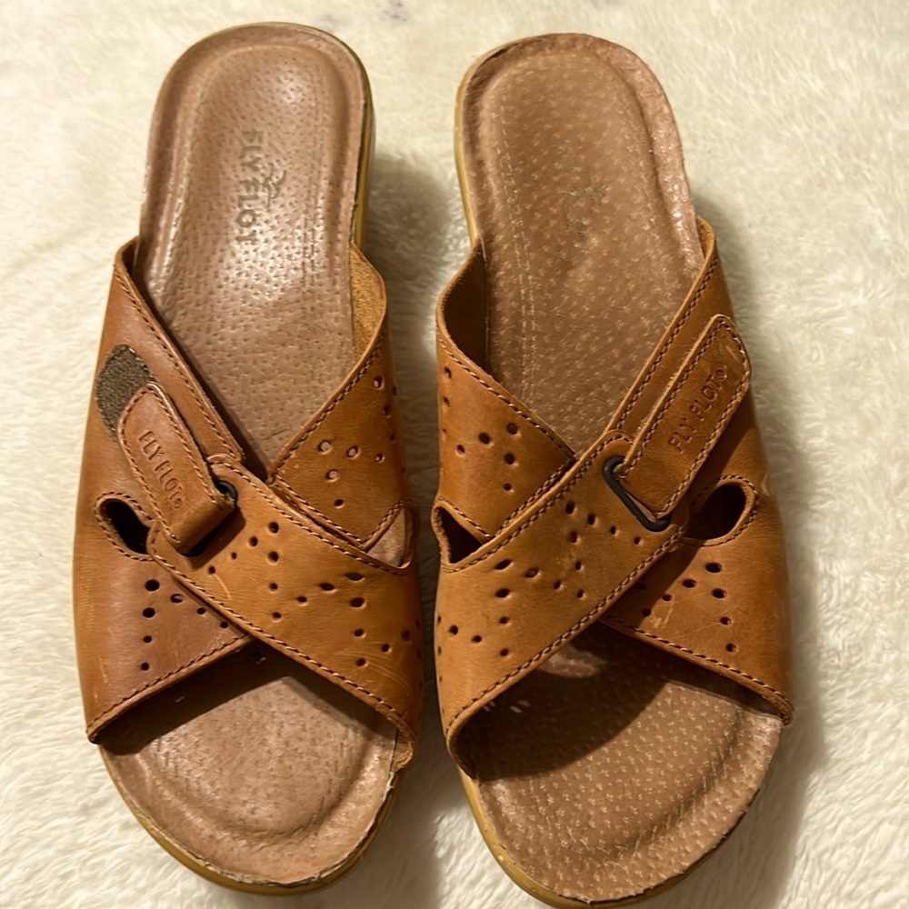 Flyflot London sandals tan 40